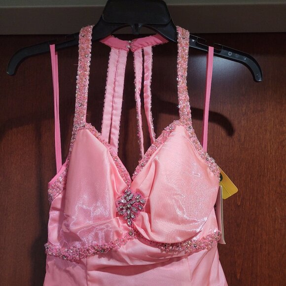 Serena 3150 Pink Prom Dress Size 2 - Picture 3 of 8